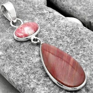 NEW! Pink Tulip Quartz & Pink Thulite Necklace